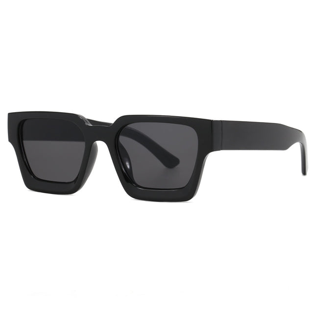 Korean Retro Frame Sunglasses for Women, Square Frame, Thick Edge, Simple Sunglasses, Concave Shape, Business Sunglasses 2025