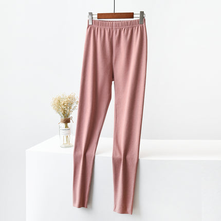 Autumn and Winter double-sided fleece-lined women's warm pants slimming long johns thickened plus size leggings underpants high waist pants