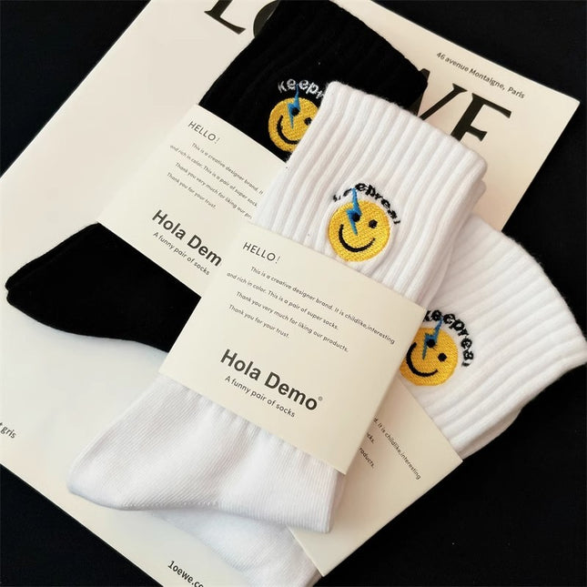 Socks Men's Cotton Socks Autumn and Winter Explosions Men's Long Socks New Embroidered Men's Socks Odor-proof Boneless Socks