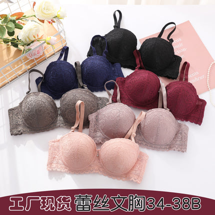 Shantou Spot bra Lace 1/2 Cup Adjustable Upper Bracer Gathered Shoulder Strap Detachable Strapless Underwear for Women bra