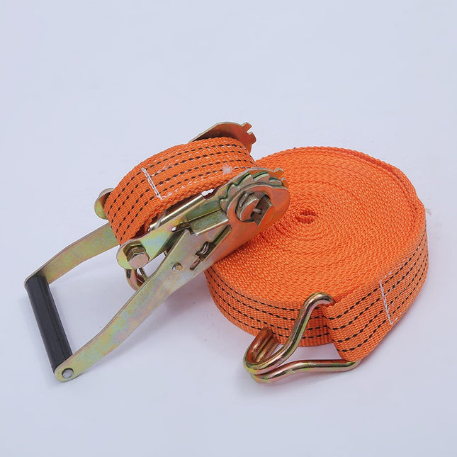 Polyester Ratchet Tie-Down Strap, Cargo Securing Strap, Thickened Wear-Resistant Binding Tool, Ratchet Tensioner