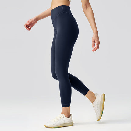 Lulu High-Waisted Yoga Pants Outdoor Women's Butt-Lifting Naked-Feel Fitness Pants Breathable Cropped Brushed Elastic Sports Leggings
