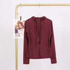 Dark red hooded jacket / 10/XXL
