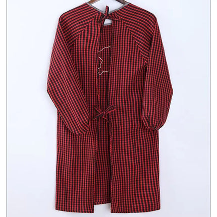 Old Coarse Cotton Apron Long-sleeved Overalls Kitchen Household Anti-oil Work Clothes Dirt-resistant Wear-resistant Adult Labor Protection