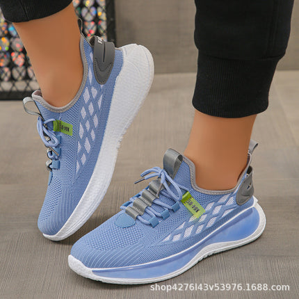 Men's Summer Breathable Running Shoes, Mesh Sneakers, Versatile Casual Student Jogging Shoes, Cross-Lace Comfortable Shoes