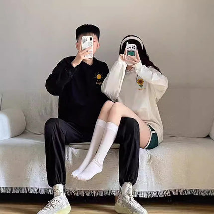 High-End Oversized Unisex Tops, Special Couple Outfits, Autumn and Winter Fleece Hooded Sweatshirts, Trendy Brand Class Uniforms