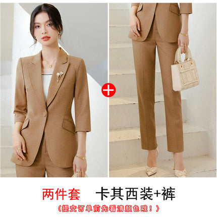 High-end business wear suit suit temperament manager interview business formal wear coat goddess fan professional half sleeve suit