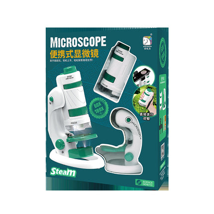 Cross-border Children's Microscope Can See Bacteria Primary and Secondary School Students Gifts Handheld Portable Outdoor Observation Toys