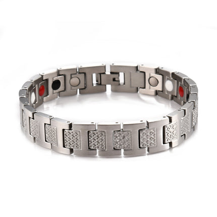 Cross-Border E-Commerce Fish Scale Pattern Stainless Steel Jewelry Titanium Steel Bracelet Men's Chain Saturn Personality Chain Trendy Hot Item