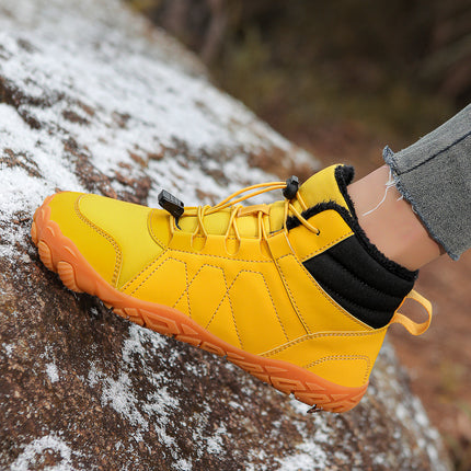 Warm Cotton Shoes Couple Outdoor Casual Hiking sneaker Lined Hair Thickened Mid-top Winter New Men's Snow Boots