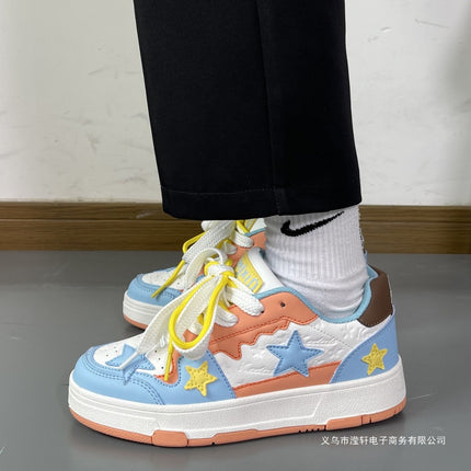 Men's Shoes Ins Trendy Shoes Original American Retro College Color-Blocking Sneakers Trendy Casual Versatile Star Board Shoes
