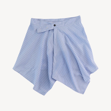 Dopamine Plaid Fart Curtain Women's Covering Skirt Lace-up Hide Meat with Base Fake Two-piece Shirt Layered Waist Decoration