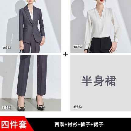 Business Suit suit Women's Spring and Autumn High-end Interview Formations High-end Sense Tooling Temperament Work Clothes Suit Jacket