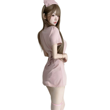 Sexy Nurse Doctor Cosplay White Angel Dress Short-Sleeved Lingerie