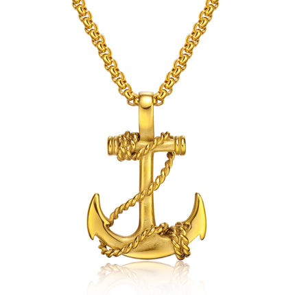 OPK Jewelry Cross-border Supply AliExpress Personalized Internet Celebrity Anchor Pendant Street Hip-hop Titanium Steel Men's Necklace