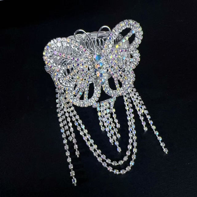 Cross-border Explosions Full Diamond Tassel Butterfly Arm Chain Opening Bracelet Anklet Fashion Rhinestone Anklet Women