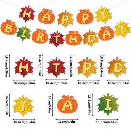 Amazon New Cross-Border Holiday Theme Party Supplies Thanksgiving Flag Banner Garland Hanging Decorations