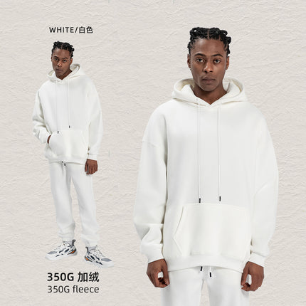 Kite Men's Clothing Factory Autumn and Winter Heavy Velvet Sweatshirt Men's Cross-Border American Street Fashion Loose Sweatshirt Pants Suit Men