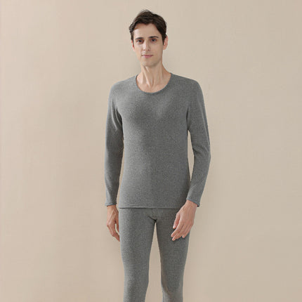 2025 New Cashmere Silk Underwear for Women, Double-Sided Brushed Fleece-Lined Thermal Tops and Pants Set for Men, Seamless Wholesale