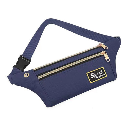 Waist Bag Men's and Women's Multi-functional New Embroidery Outdoor Sports Waterproof Thick Fashion Invisible Site Money Collection Mobile Phone Bag