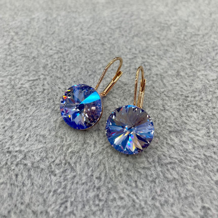 Austrian Crystal Earrings Women's Elegant South Korea Personalized All-match Simple Ear Stud Ear Stud Elegant Skinny Fashion New Style