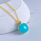 Necklace/gold amazonite (weight 7.5 grams)