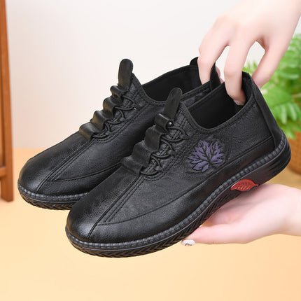 Mom's Shoes 2025 Autumn New Women's Shoes Tiktok Live Streaming Hot-Selling Polyurethane Middle-Aged and Elderly Casual Shoes for Women