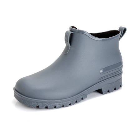 Cross-border Japanese Rain Shoes Women's Adult Non-slip Short Rain Boots Kitchen Work Waterproof Platform fleece-lined Water Shoes Women