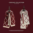 Diamond lattice scarf red