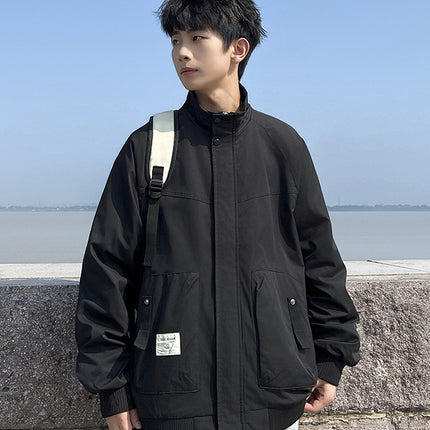 plus size Men's Windproof Baseball Suit Rush Clothes Spring and Autumn Plus Fat Plus Plane Jacket Trendy Loose Casual Jacket
