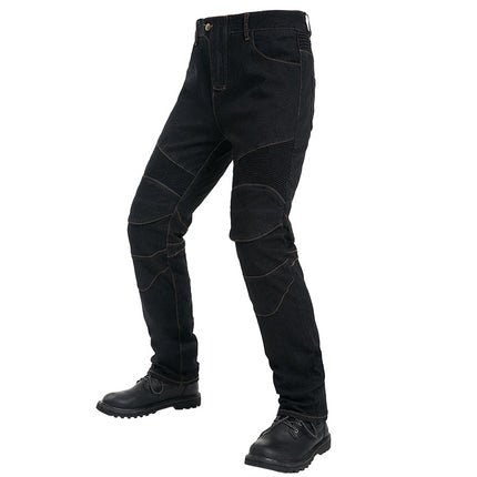 Factory Direct Sales Motorcycle Racing Rider Straight Jeans Pants Off-Road Motorcycle Racing Riding Pants Knee Pads with Cover