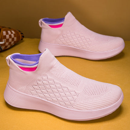 2025 Couple Shoes Men's Shoes Breathable Mesh Slip-On Sports Casual Shoes Stretch Socks Running Shoes Women's Shoes