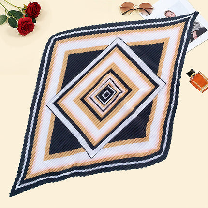 New wrinkled small square scarf female Korean imitation silk printed wrinkled small scarf Joker scarf decorative scarf wholesale
