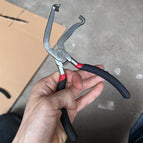 Single handle electroplated elbow power-off pliers