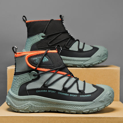 Men's Shoes Winter 2024 New Trbottomy Versatile Sports and Leisure Men's Wear-Resistant Thick Sole Heightening Black Dad Trendy Shoes