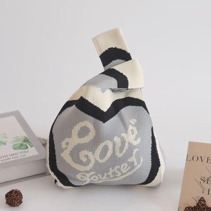 110g Baby Birthday Gift Bag Holiday Knitted Gift Bag Kidsren's First Birthday Party Handbag Gift Knitted Bag