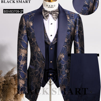 2024 Autumn and Winter New Cross-border plus size Green Fruit Collar Jacquard European and American Suit BLACK SMART Dress Performance