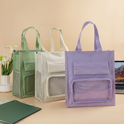 New tutorial bag student handbag carrying book bag unisex schoolbag file bag canvas art test paper bag