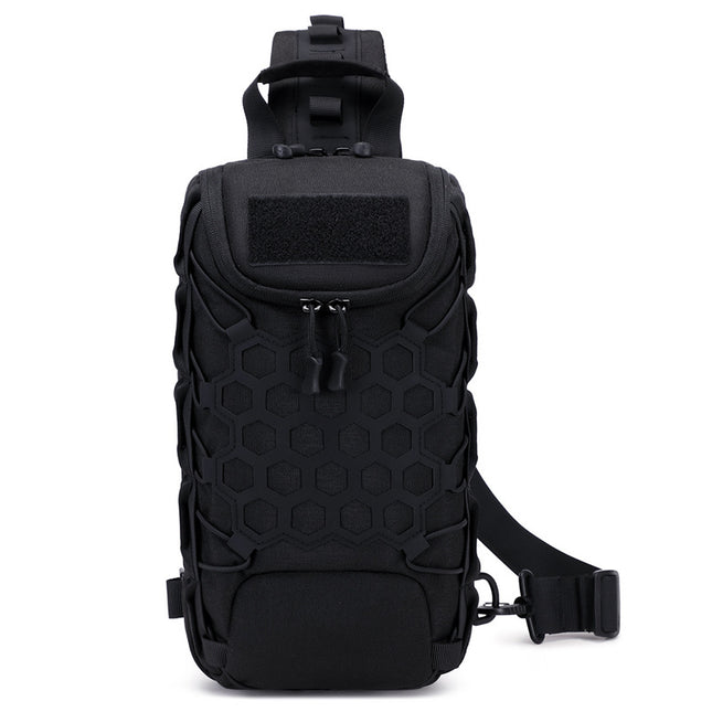 Men's Tactical Chest Bag, Crossbody Bag, Functional Outdoor Travel Lightweight Camouflage Shoulder Bag, Multi-Functional Lure Backpack