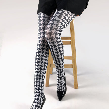 Cross-border thin printed pantyhose spring and autumn versatile butterfly wild abstract retro stockings women's socks anti-snagging wholesale