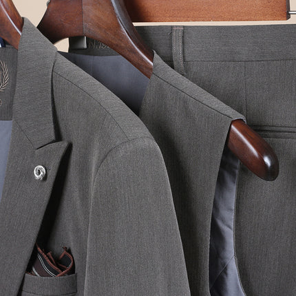 Men's Suit One-Button Three-Piece Set Wedding Groomsman Tuxedo Small Suit Men's Business Formal Wear