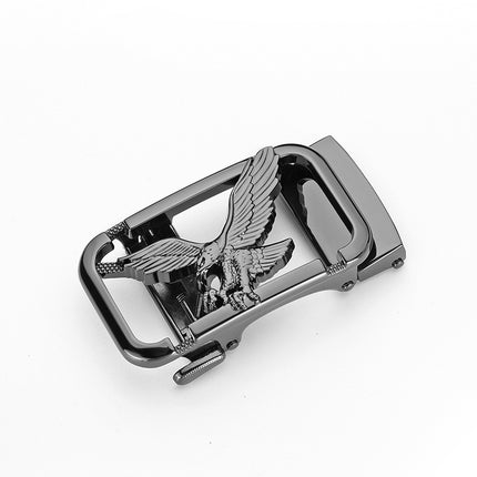 Men's Genuine Leather Belt with Alloy Automatic Buckle, High-End Cowhide Belt, Men's Accessory, Pants Belt, Cross-Border Trade