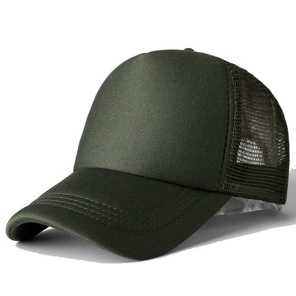 Amazon's Hottest Customized Sponge Mesh Cap for Men and Women Travel Advertising Double Solid Color Baseball Manufacturer Wholesale Buttoned Style