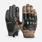 Tactical anti-cut long finger - earthy yellow camouflage (sheepskin + carbon fiber protective shell) / M