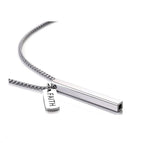Faith rectangular steel Pearl Chain