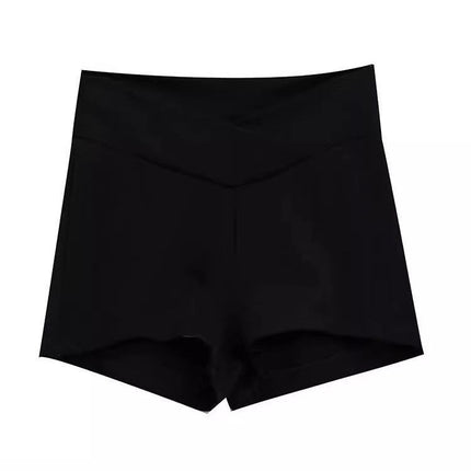 Hot Girl Cross High Waist Leggings 2025 Women's Summer New Tight Black Safety Pants Outer Shorts Hot Pants for Women