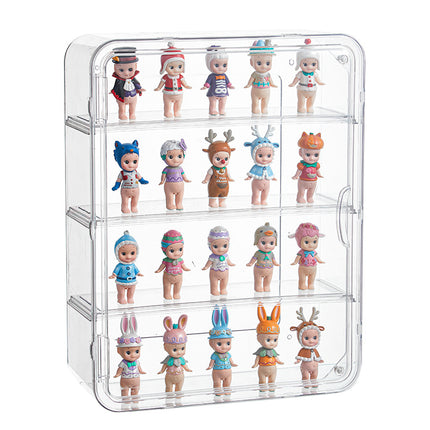 Nail-free Wall-mounted HD Full Transparent Hand-held Storage Box Desktop Layered Blind Box Toy Dust-proof Display Fixing Box