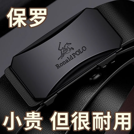 Cross-Border Paul Genuine Leather Belt 2026 New Model Men's Automatic Buckle Youth Trendy Trouser Belt Brand Belt Wholesale
