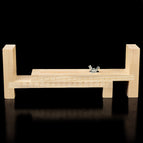 Three-legged solid wood woven frame (excluding clips)