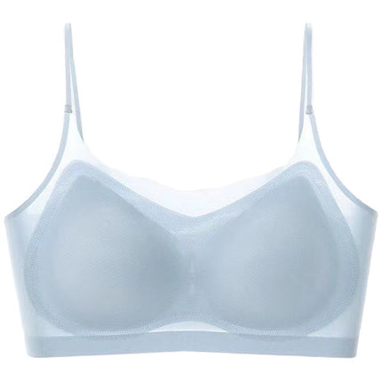 Summer Ultra-Thin Mesh Ice Silk Seamless Camisole Beauty Back Bra, Anti-Sagging Breathable Bra Vest Style
